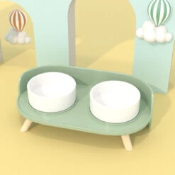 Bone China Double Cat Bowl -A Great Coffee Shop 20240222 133934