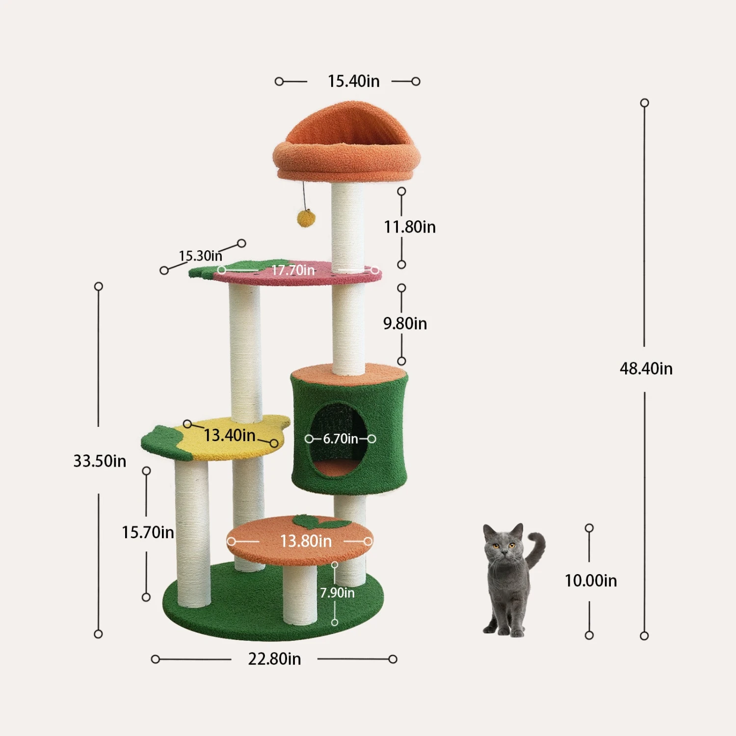 Fruit World Cat Tree 5 Fruit World Cat Tree - Image 3