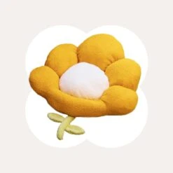 Orange Flower Cat Bed