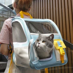 Old School Style Cat Backpack -A Great Coffee Shop Old School Style Cat Carrier outdoors