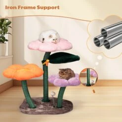 Floral Garden Series Set 28 Floral Garden Series Set -A Great Coffee Shop bloomy flower cat tree iron frame