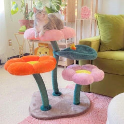 Floral Garden Series Set 24 Floral Garden Series Set -A Great Coffee Shop bloomy flower cat tree pink flower platform cat