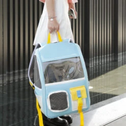 Old School Style Cat Backpack -A Great Coffee Shop cat carrier handle