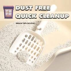 Clumping Organic Tofu Cat Litter -A Great Coffee Shop dust free cat litter
