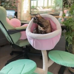 Monster World Cat Tree -A Great Coffee Shop monster world cat tree green gaming room