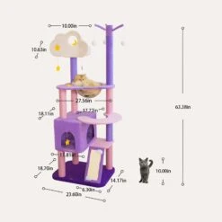 Purple Moonlight Series Set -A Great Coffee Shop moonlight cat tree size detail