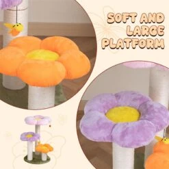 Three Flower Cat Tree -A Great Coffee Shop three flower cat tree soft large flower platform